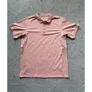 EubiActive Short Sleeve Polyester/Spandex Polo Shirt - Pink -‎ Large